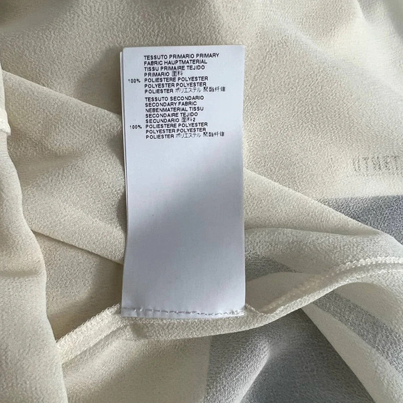 Just Cavalli Ivory See Through Scarf Decorated Blouse Top Size 42 / US 6 - Picture 12 of 12